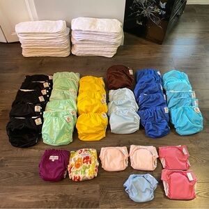 Cloth Diaper lot 98 Pieces Kawaii Baby Apple Cheeks Bum Genius